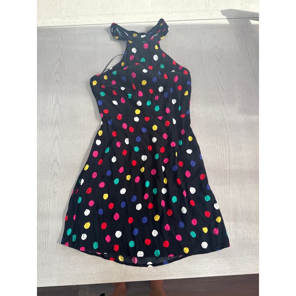 RIXO for Target Black Polkad Dot Dress Whimsical Whimsigoth Alternative Alt